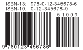 ISBN 13+5 Dual + {Arial} barcode